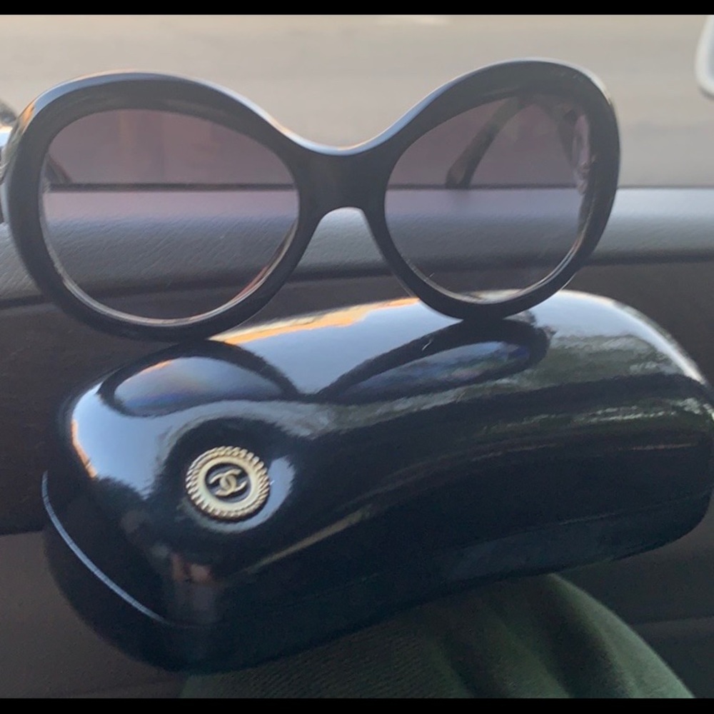 Chanel black sunglasses